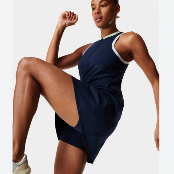 Sweaty Betty Power Half Zip Workout Dress Navy Blue Size Medium NWT - Picture 1 of 8